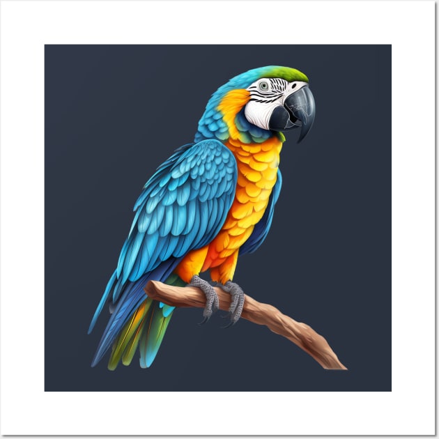 Colorful Macaw Parrot Wall Art by AI Art Originals